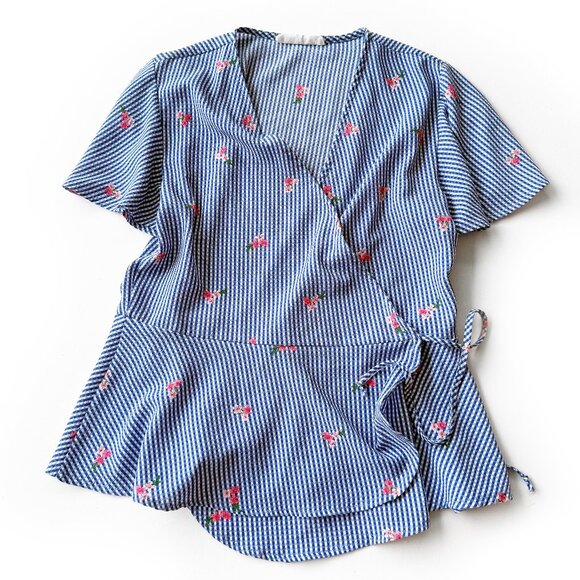 Secondhand Poison Ivy, Gingham Wrap Shirt - Picture 1 of 4